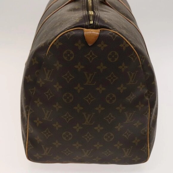 LOUIS VUITTON Monogram Keepall 55 Boston Bag M41424 LV Auth 140260 - Picture 6 of 16